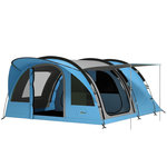 OUTSUNNY Tente camping tunnel 4 pers. imperméable 3000mm - 5,65x3,70x2m - bleu