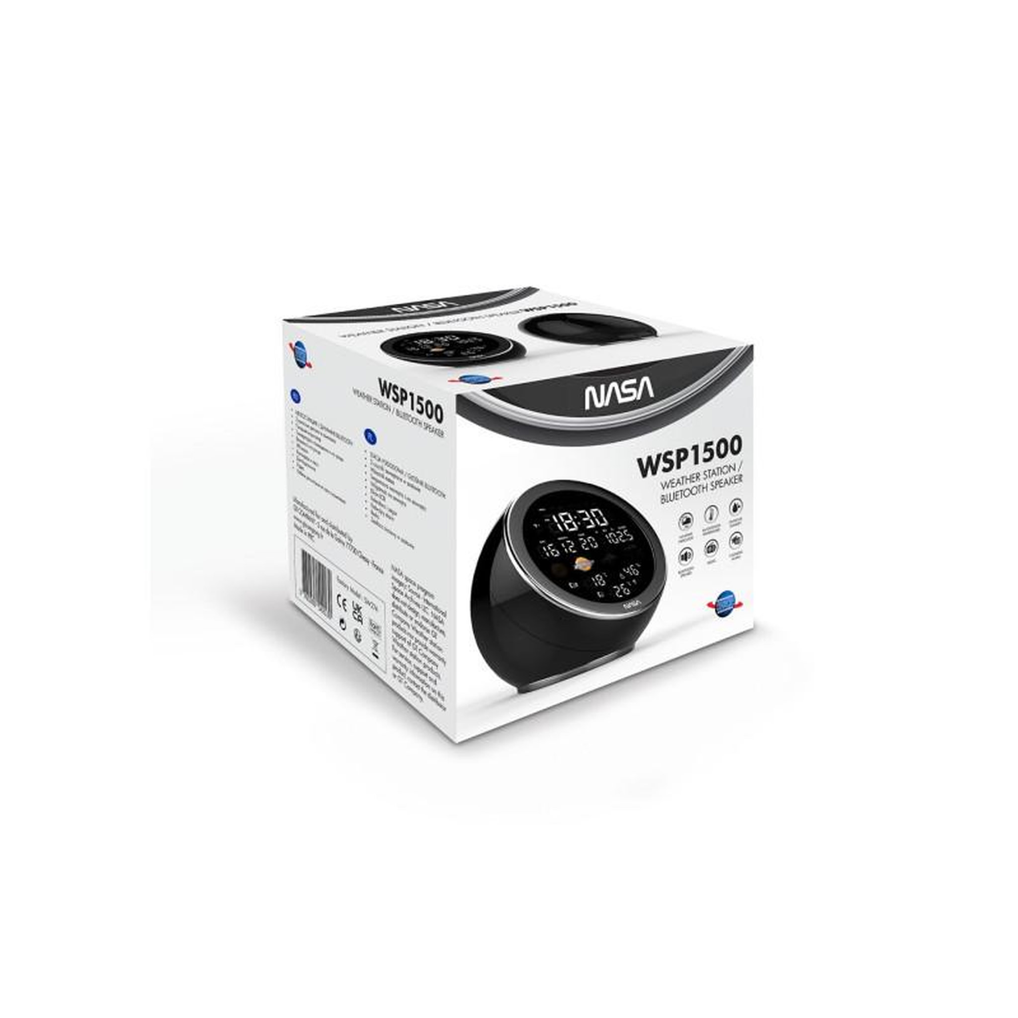 Voir la diapositive 4 : NASA Radio réveil Nasa WSP 1500BK Noir