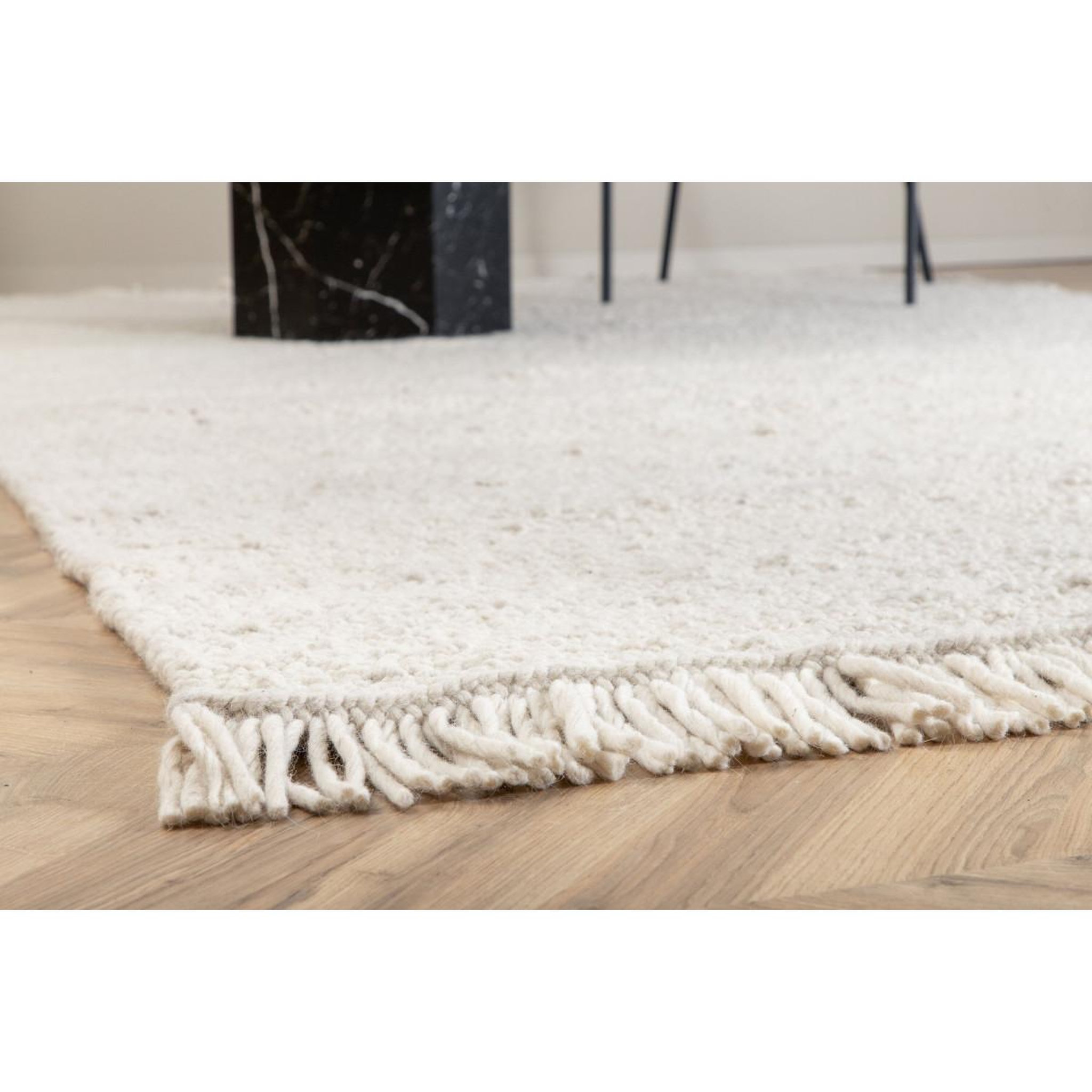 Voir la diapositive 3 : Paris Prix Tapis déco en laine  betina  200x300cm blanc