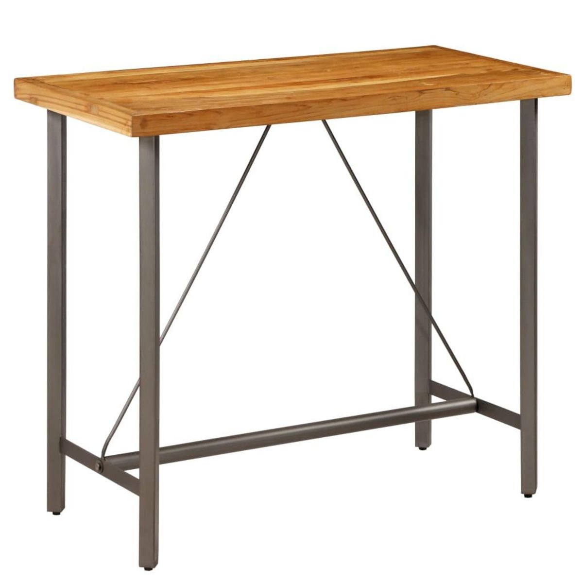 VIDAXL Table de bar Teck recycle massif 120x58x106 cm