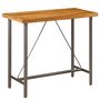 Voir la diapositive 1 : VIDAXL Table de bar Teck recycle massif 120x58x106 cm