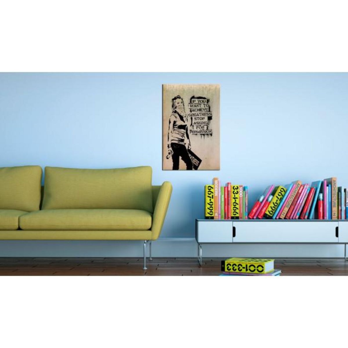 Paris Prix Tableau Imprimé  Graffiti Slogan - Banksy