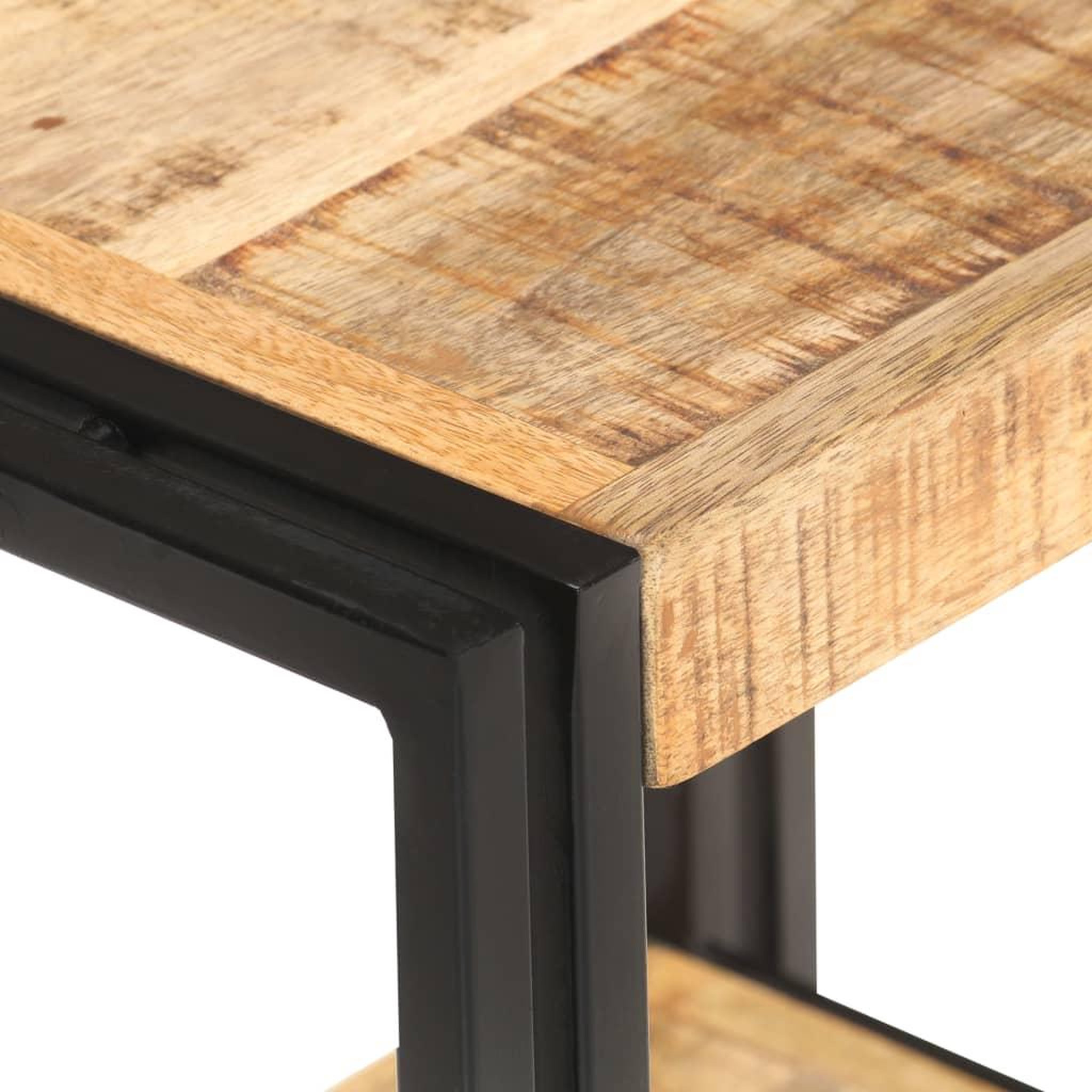 Voir la diapositive 4 : VIDAXL Table d'appoint 40x30x40 cm Bois de manguier brut