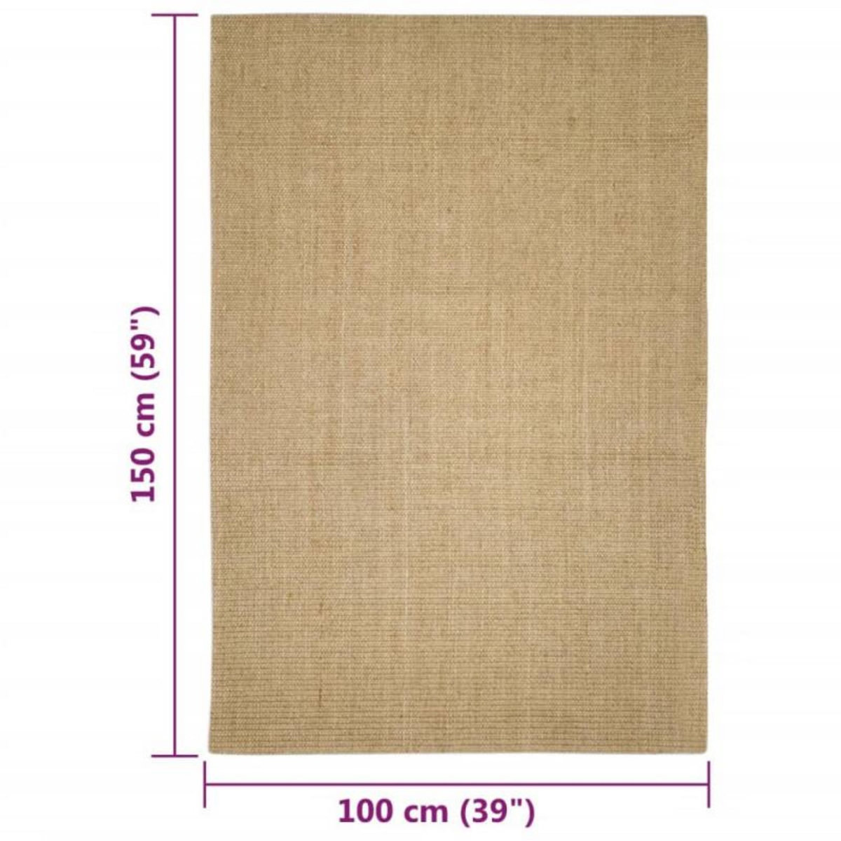 VIDAXL Tapis en sisal pour griffoir 100x150 cm