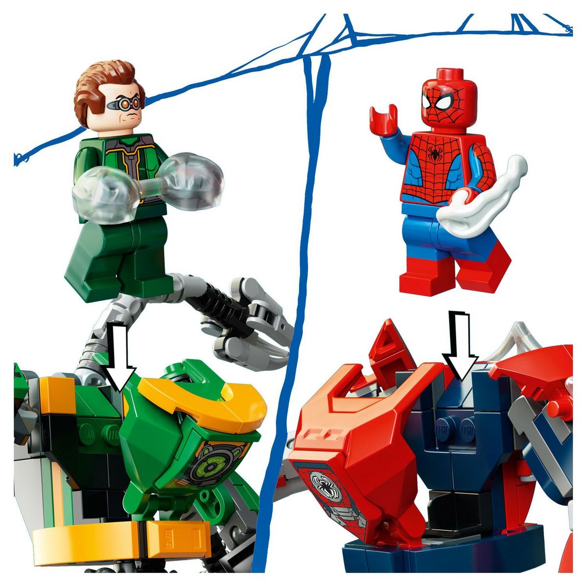 LEGO Spider-Man 76198 La bataille des robots de Spider-Man et Docteur Octopus