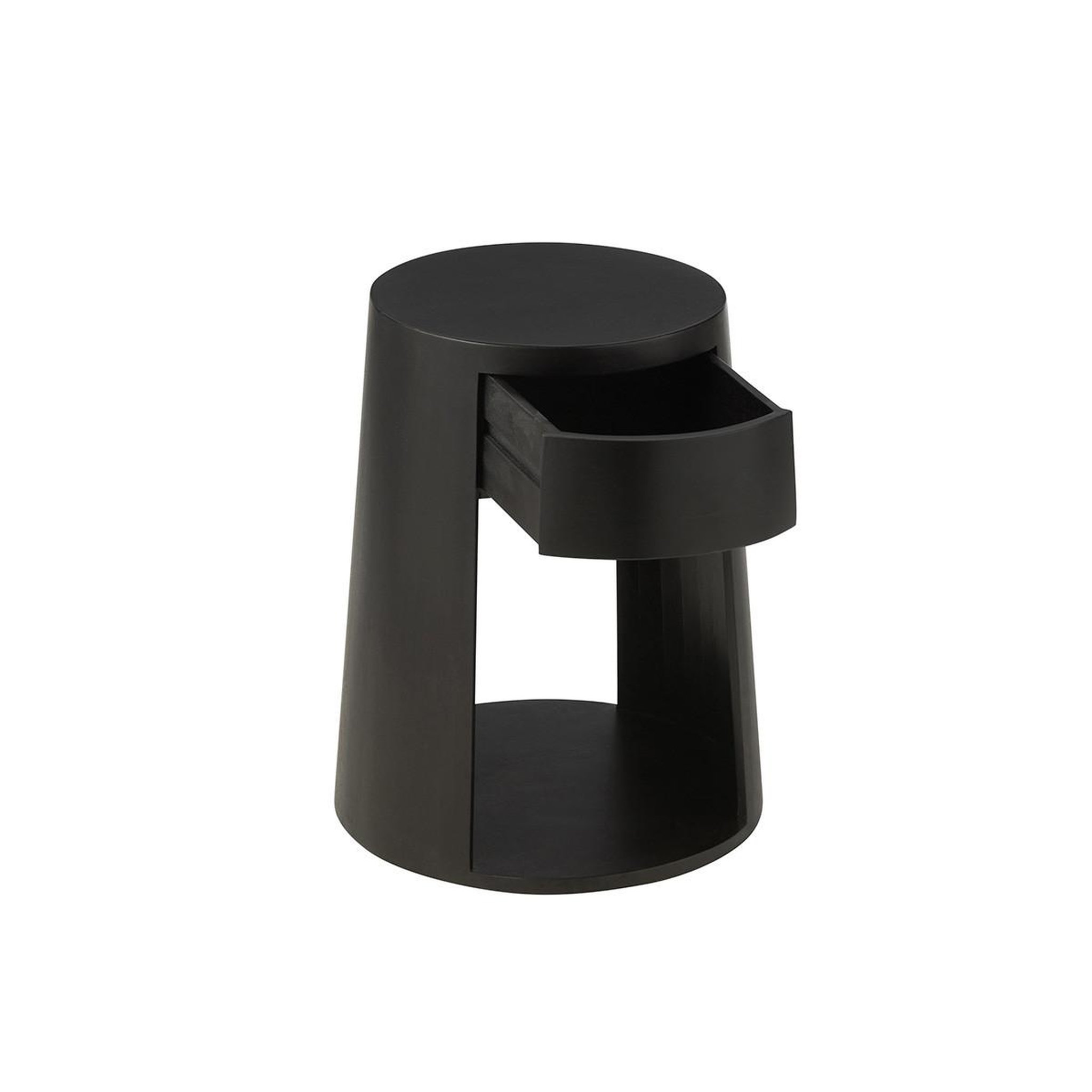 Voir la diapositive 6 : J-LINE Table d'appoint en bois  drawn  50cm noir