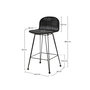 Voir la diapositive 4 : Rendez vous déco Lot de 2 chaises de bar mi-hauteur 63 cm en résine tressée noire-Jigani