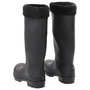 Voir la diapositive 5 : VIDAXL Bottes de pluie avec chaussettes amovibles noir taille 39 PVC