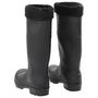 Voir la diapositive 5 : VIDAXL Bottes de pluie avec chaussettes amovibles noir taille 39 PVC