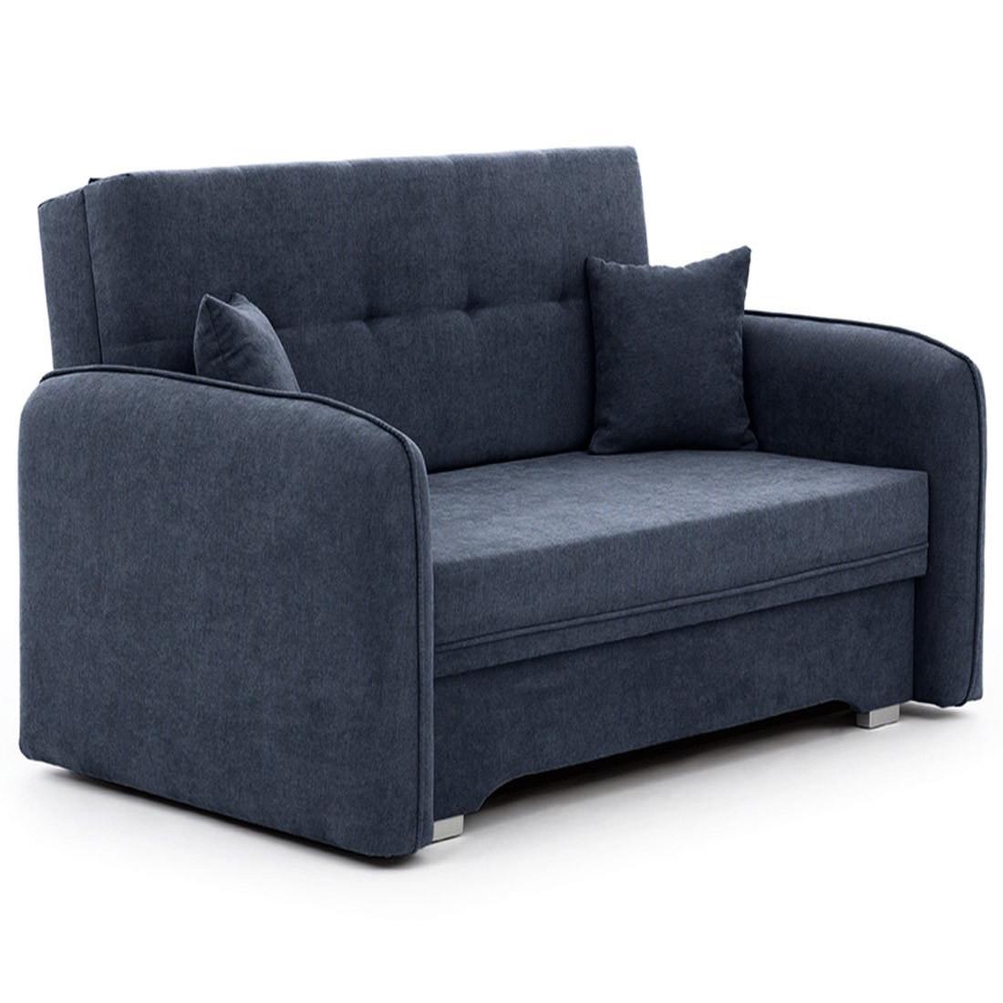 Voir la diapositive 1 : BEST MOBILIER Michelle - canapé droit 3 places convertible avec coffre en velours