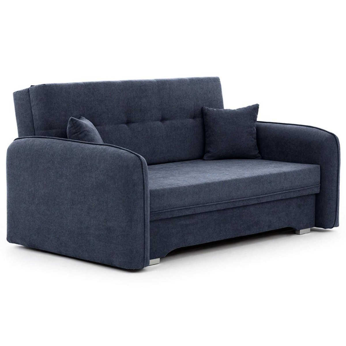 BEST MOBILIER Michelle - canapé droit 3 places convertible avec coffre en velours