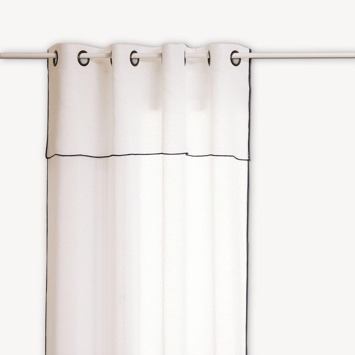 ATMOSPHERA Voilage à volant FRED - 140 x 240 cm - Blanc