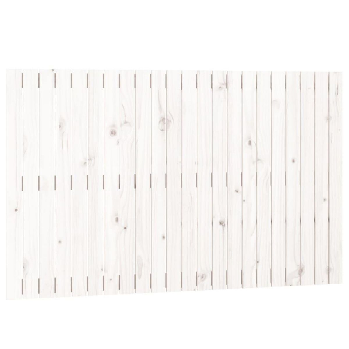 VIDAXL Tete de lit murale Blanc 140x3x90 cm Bois massif de pin