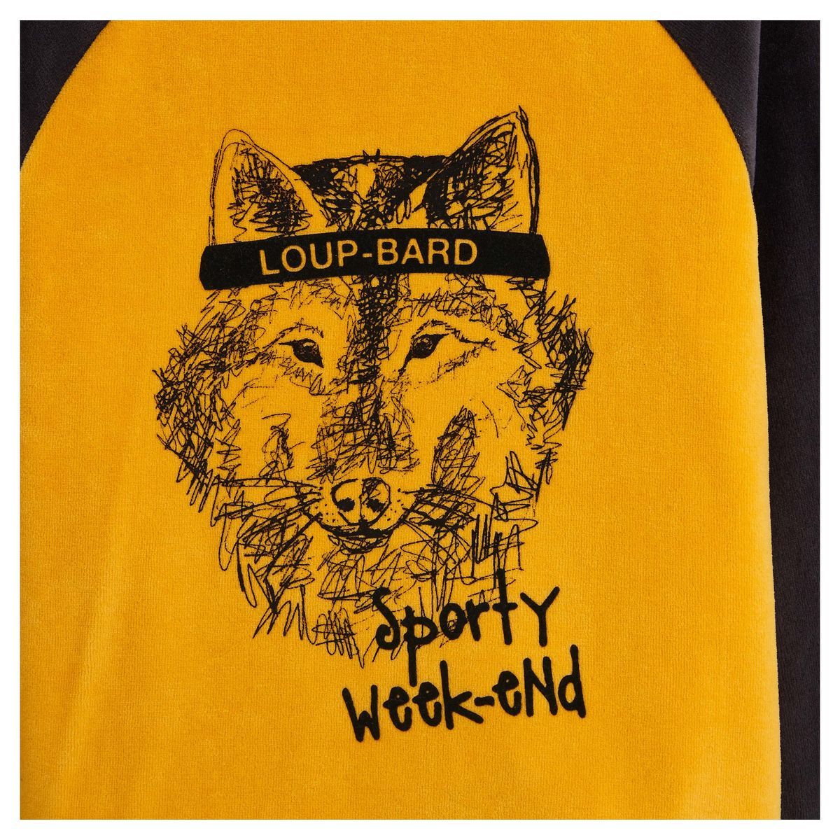 IN EXTENSO Ensemble pyjama velours loup garçon