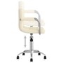 Voir la diapositive 5 : VIDAXL Chaise pivotante de salle a manger Creme Tissu