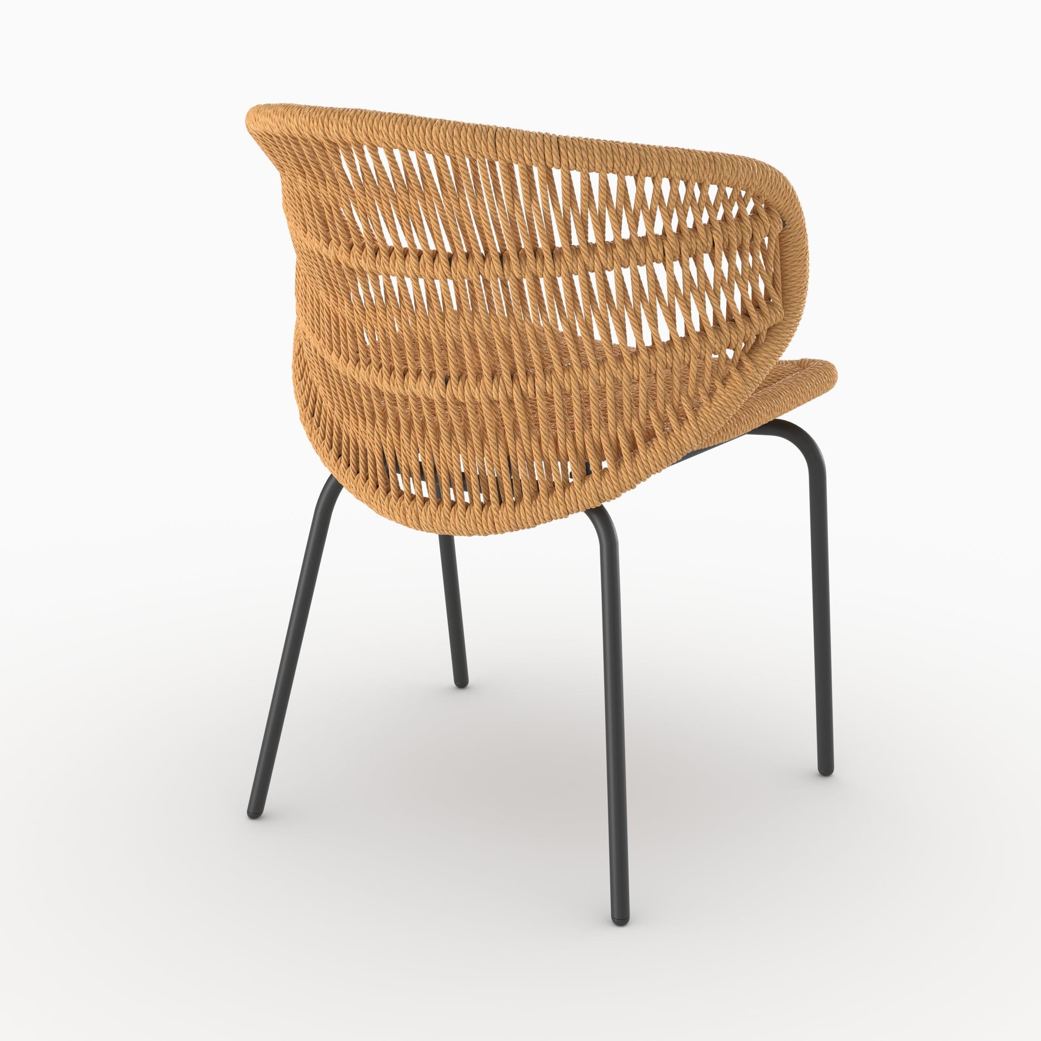Voir la diapositive 5 : MAISON PAVANE Lot de 2 chaises de jardin en rotin synthétique-lara