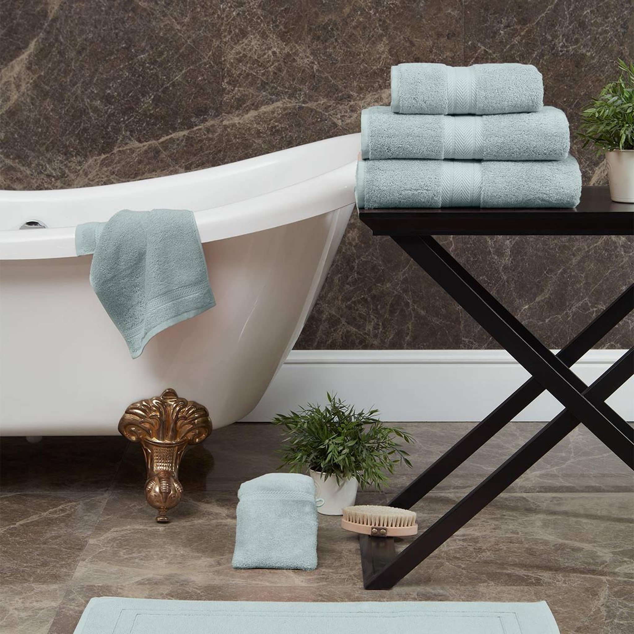 Voir la diapositive 4 : Sensei Maison Serviette de toilette 550 g/m² LUXURY - 50x100 cm