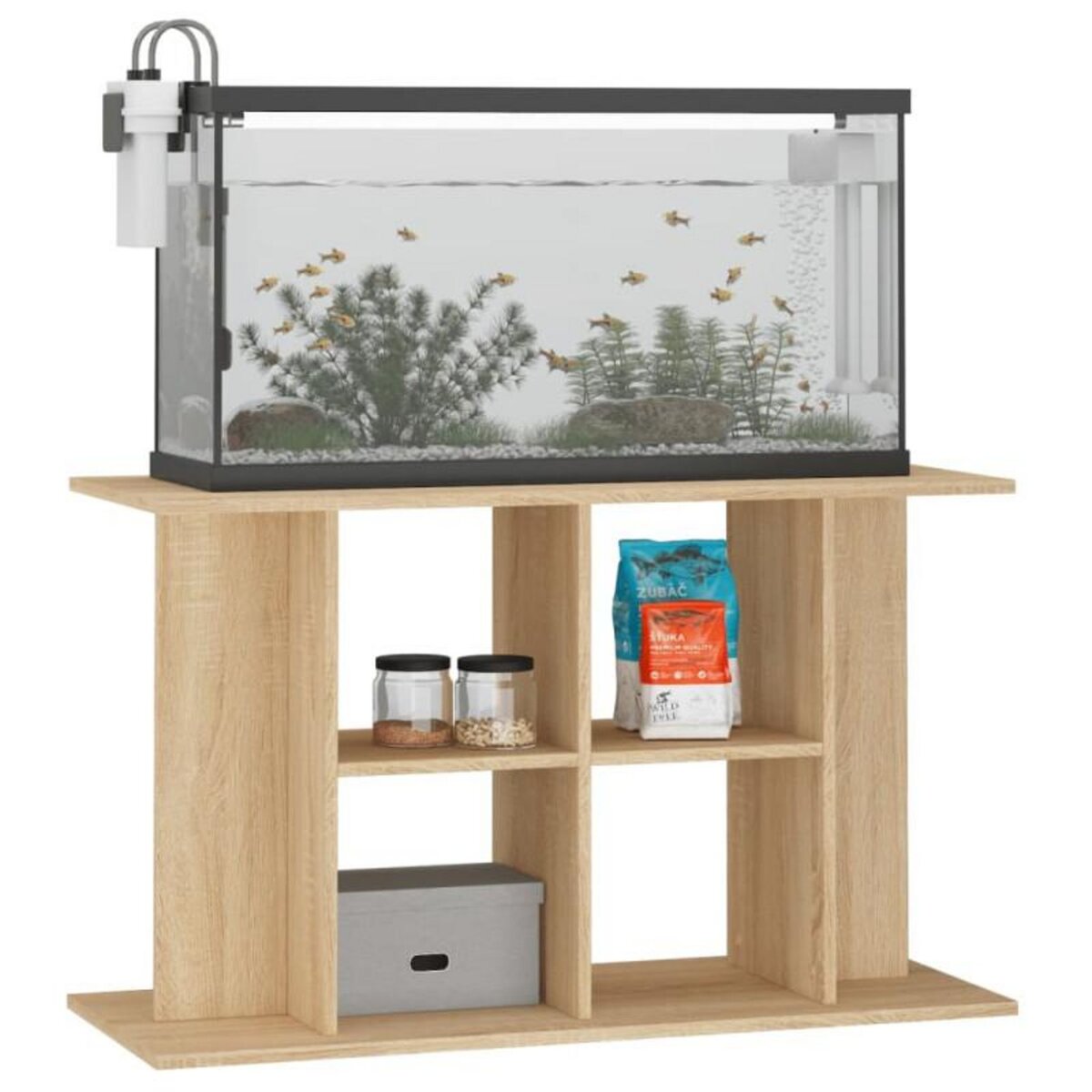 VIDAXL Support d aquarium chêne sonoma 100x40x60cm bois d ingénierie