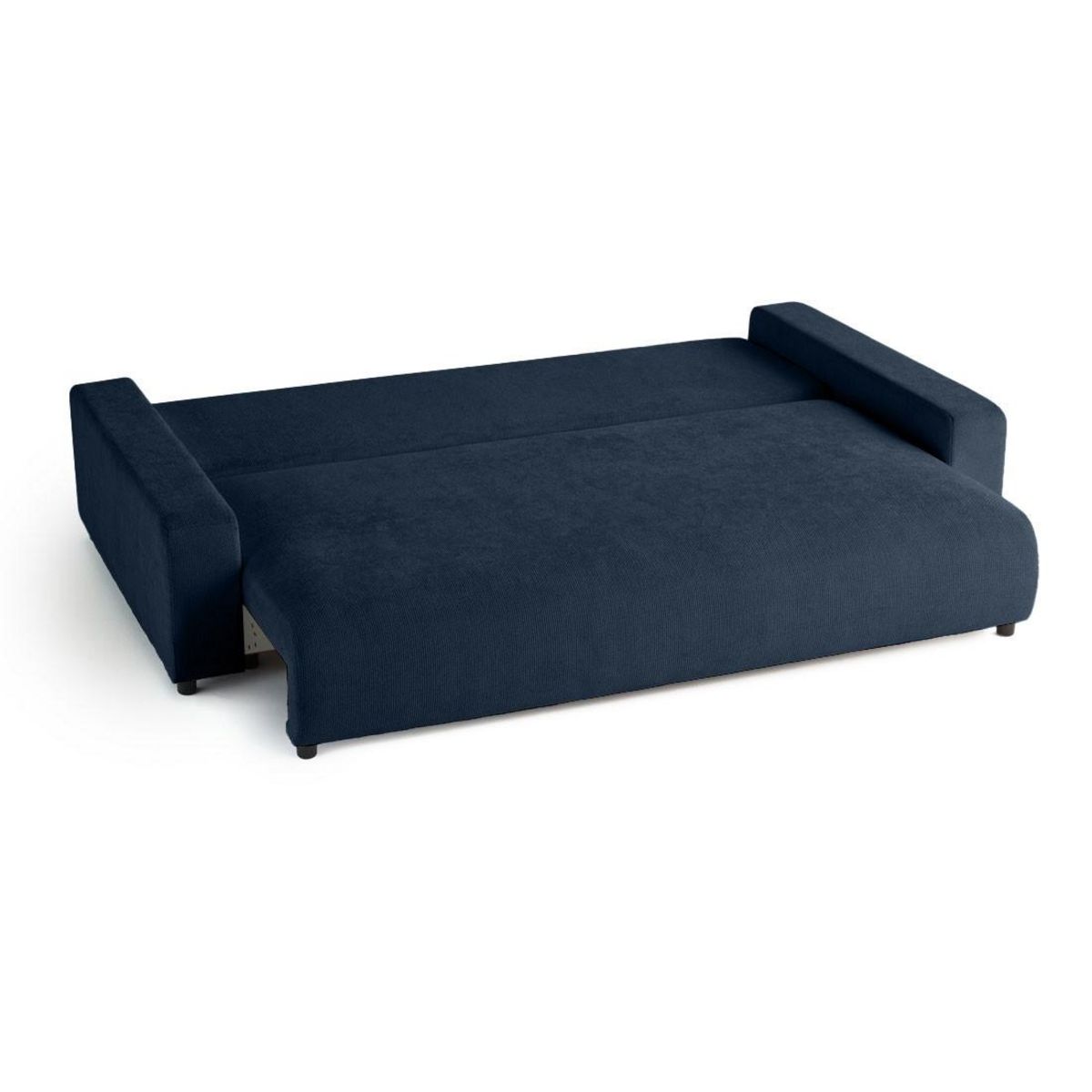 LISA DESIGN Pivoine - canapé droit 3 places - convertible avec coffre - en velours texturé