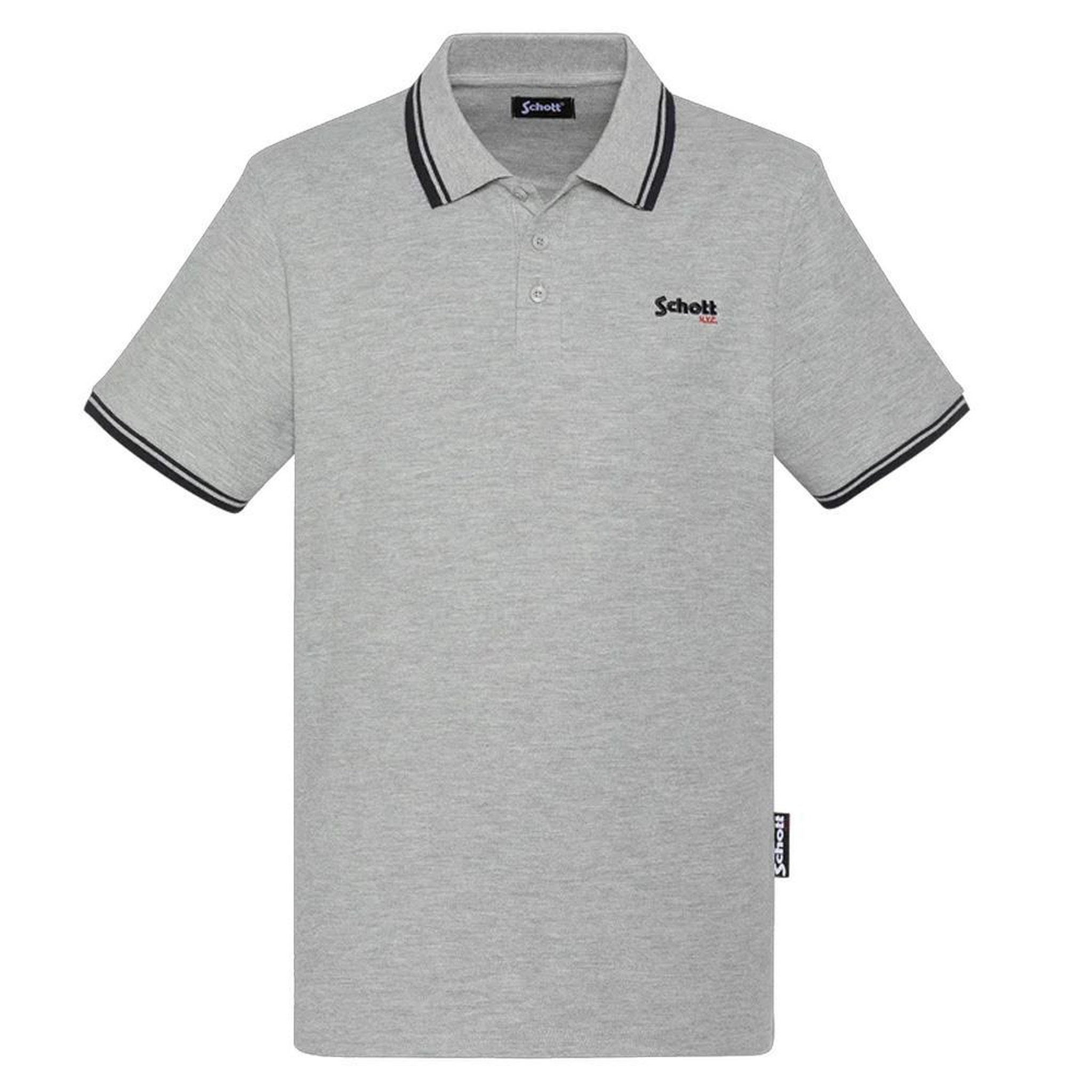 Voir la diapositive 1 : Schott Polo Gris Homme Schott PSWILL2