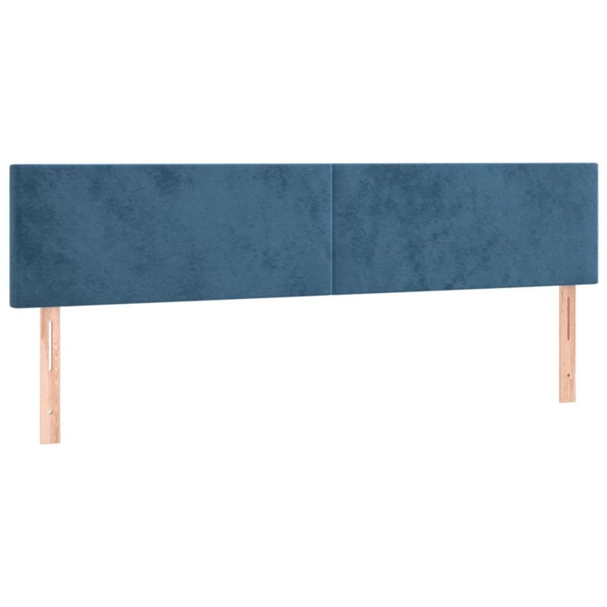VIDAXL Tetes de lit 2 pcs Bleu fonce 100x5x78/88 cm Velours