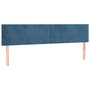 Voir la diapositive 2 : VIDAXL Tetes de lit 2 pcs Bleu fonce 100x5x78/88 cm Velours