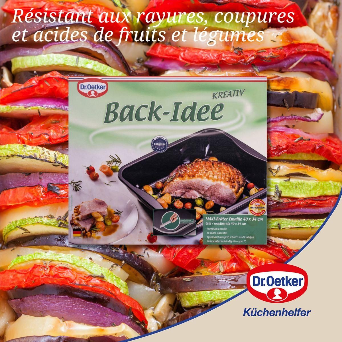 DR.OETKER Plat à four XXL à bords hauts Dr Oetker Back-Idee Kreativ