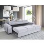 Voir la diapositive 2 : BEST MOBILIER Talisay - canapé droit 3 places - convertible - en velours