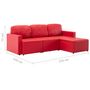Voir la diapositive 6 : VIDAXL Canape-lit modulaire 3 places Rouge Similicuir