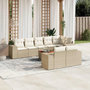 Voir la diapositive 1 : VIDAXL Salon de jardin avec coussins 9 pcs beige resine tressee
