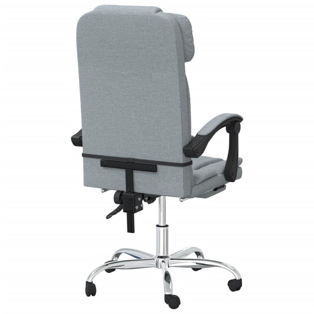 VIDAXL Fauteuil de massage inclinable de bureau Gris clair Tissu
