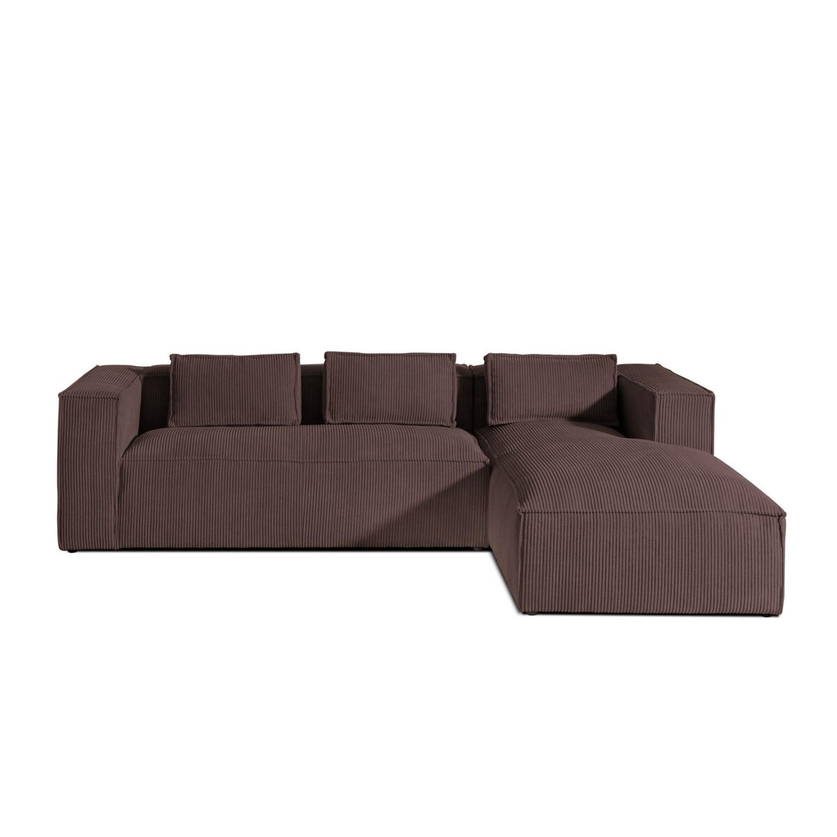 LISA DESIGN Stella - canapé d'angle - en velours côtelé - 4 places -style contemporain - droit