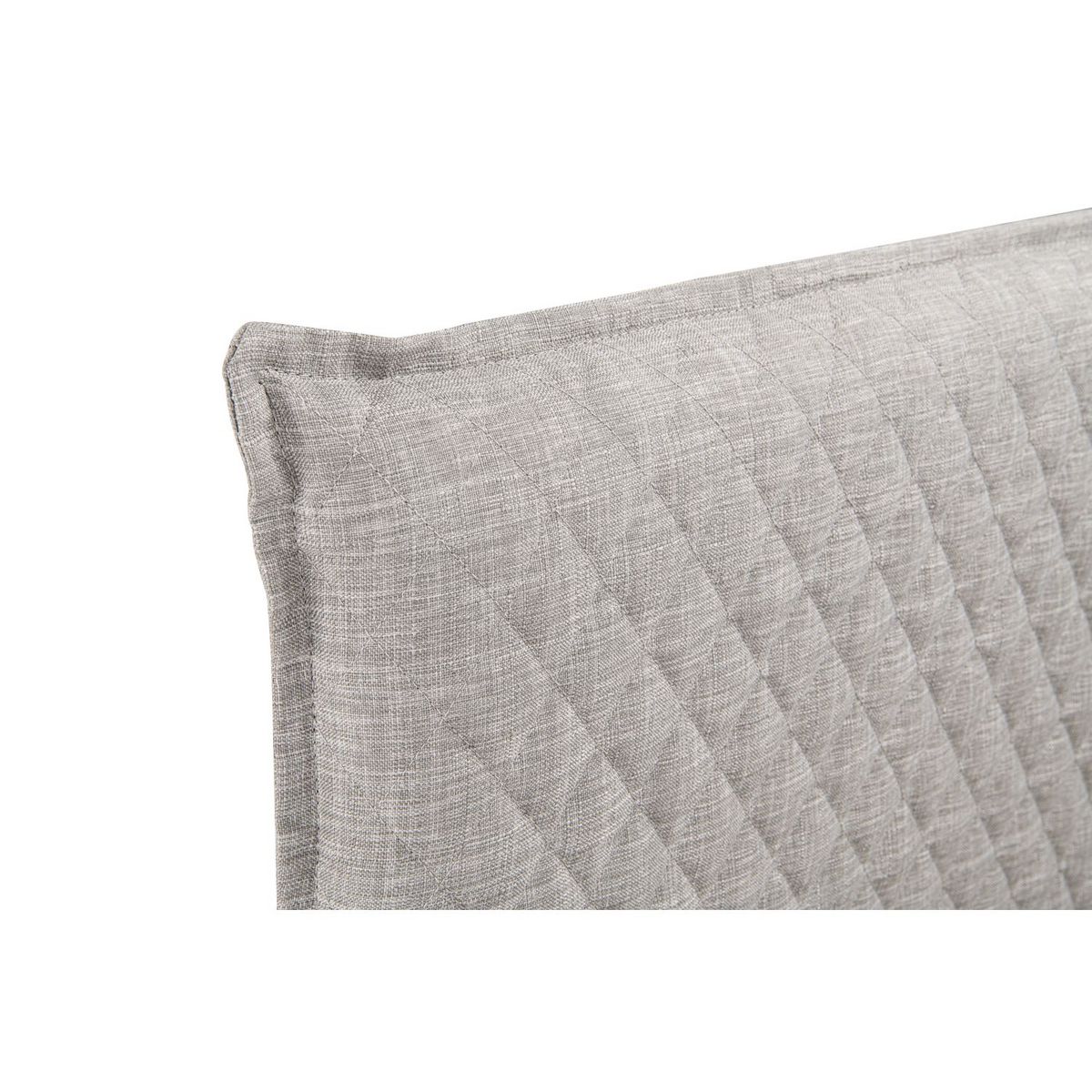 Lit simple avec sommier et tête de lit effet matelassé 90x190 cm ALBAN