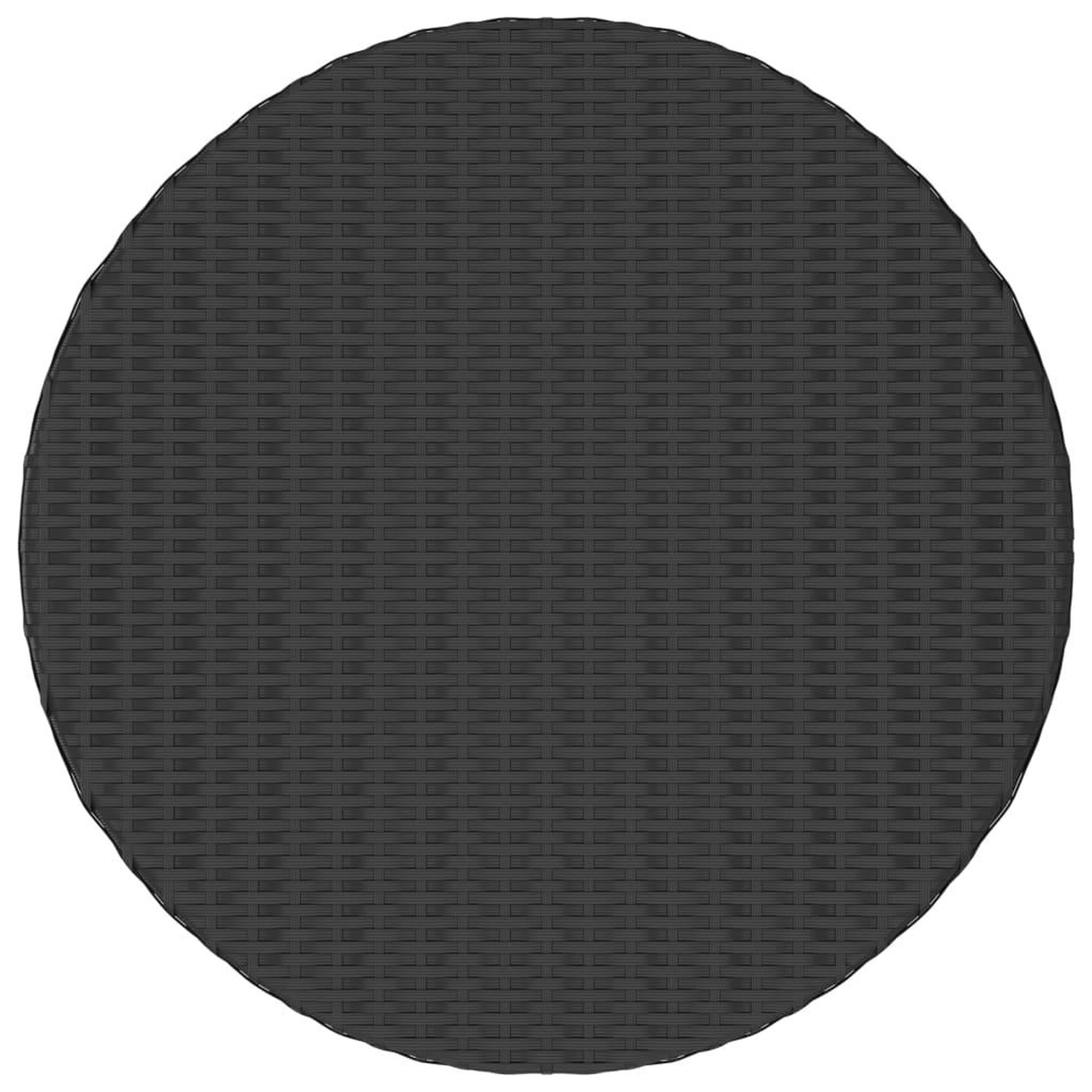 Voir la diapositive 3 : VIDAXL Table de jardin Noir 70x70x73 cm Resine tressee