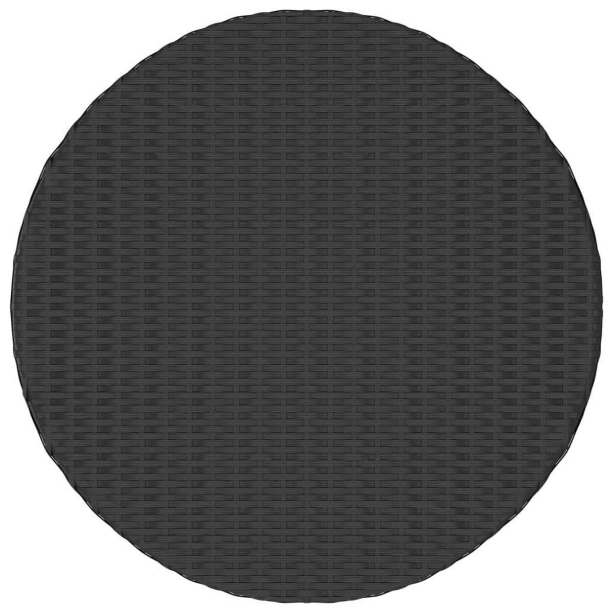 VIDAXL Table de jardin Noir 70x70x73 cm Resine tressee