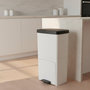 Voir la diapositive 2 : Kitchen move Poubelle de cuisine tri sélectif PICEA Blanc Plastique 70L