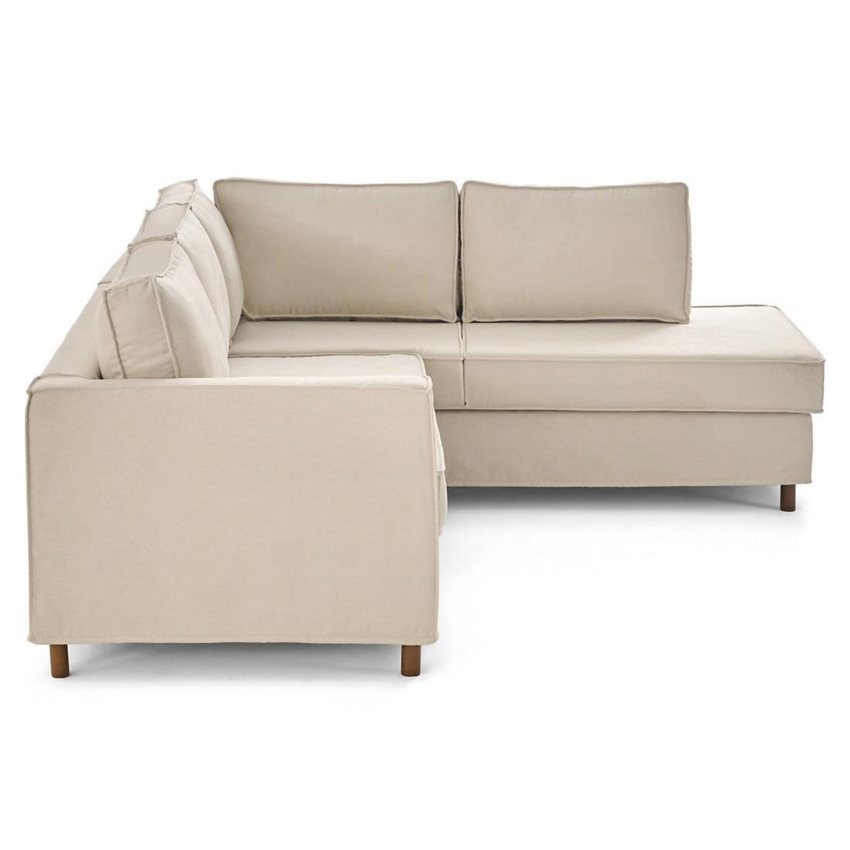 LISA DESIGN Jake - canapé déhoussable d'angle droit 5 places en tissu