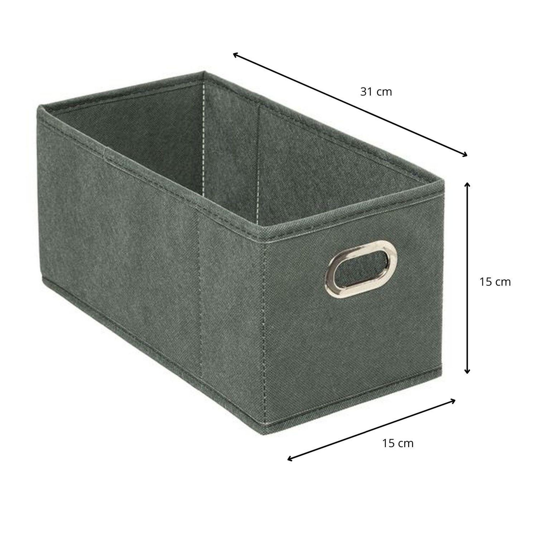 Voir la diapositive 3 : TOILINUX Lot de 12 paniers de rangement en tissu avec poignée mix'n modul