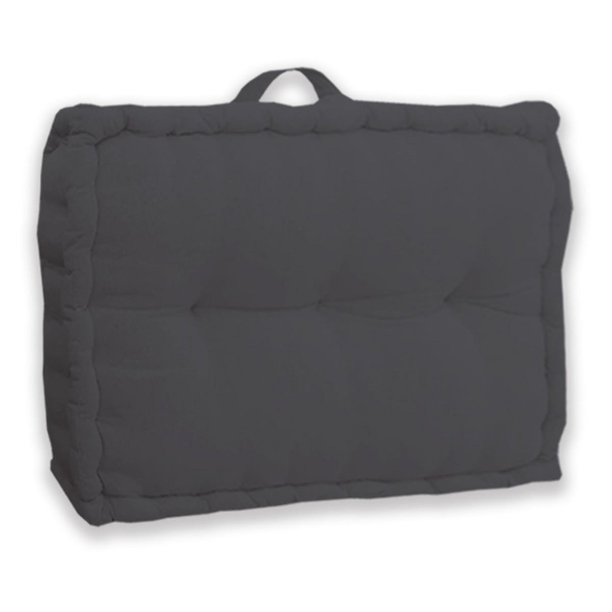 Coussin dossier palette uni en coton 