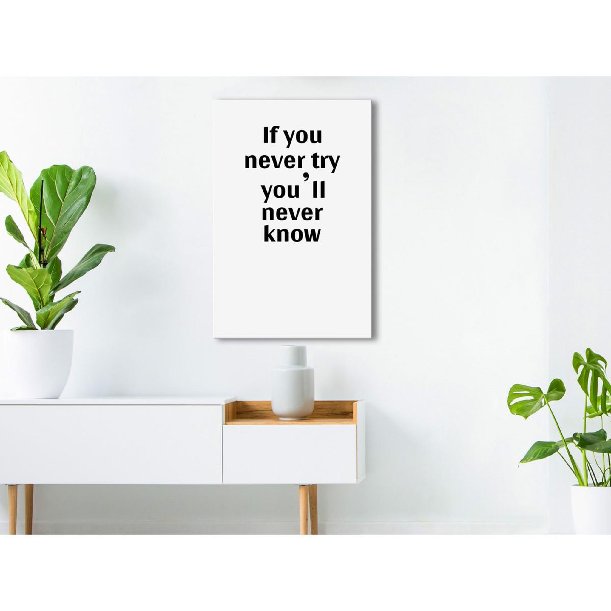 Voir la diapositive 2 : Paris Prix Tableau imprimé  if you never try you'll never know