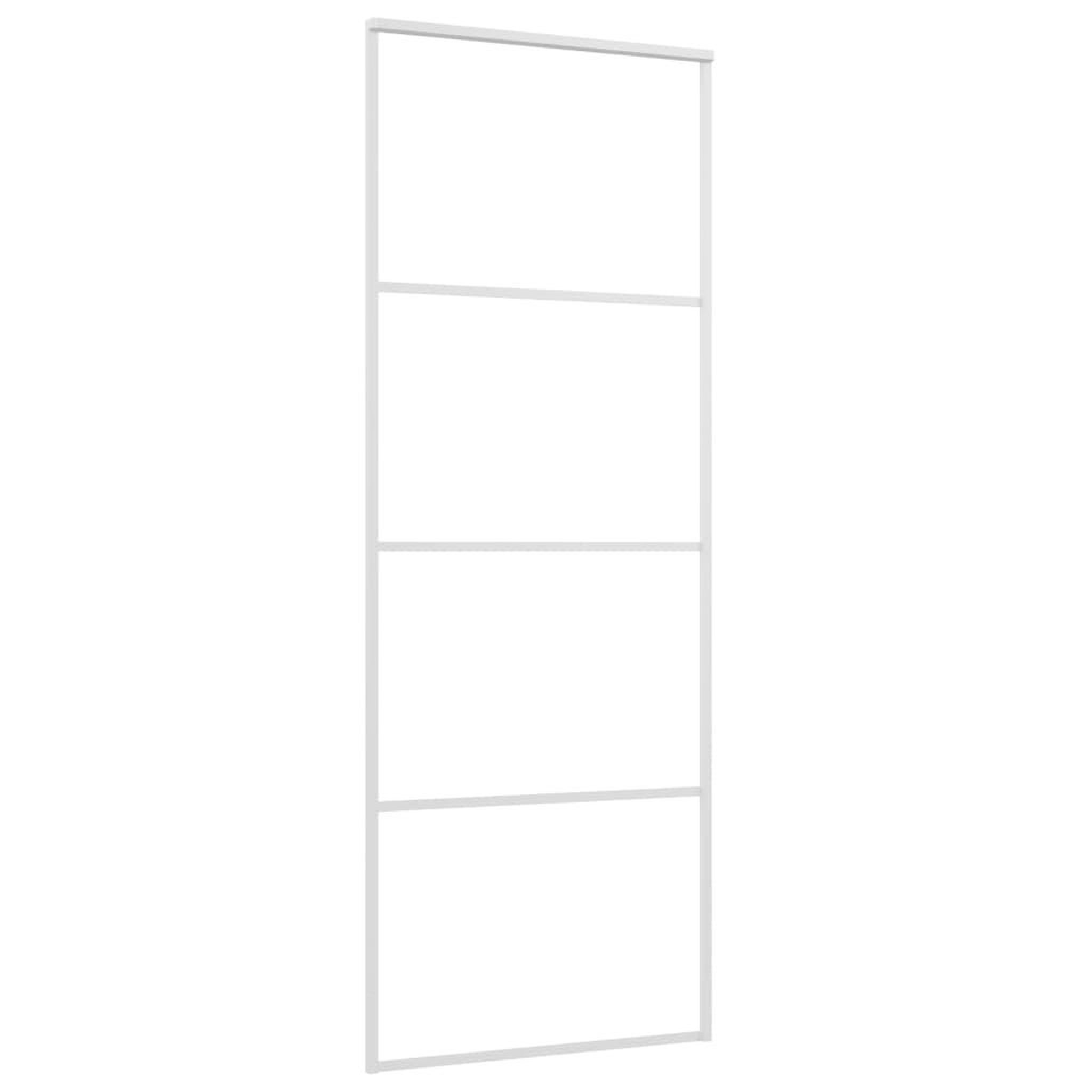 Voir la diapositive 3 : VIDAXL Porte coulissante Verre ESG depoli et aluminium 76x205 cm Blanc