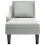 Voir la diapositive 4 : VIDAXL Fauteuil long et coussin et accoudoir droit gris clair velours