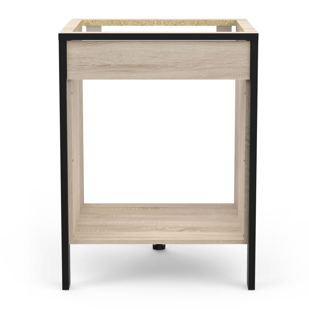 Meuble de cuisine bas four/plaque style industriel L64cm BRICKHOUSE