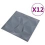 Voir la diapositive 3 : VIDAXL Panneaux muraux 3D 12 pcs 50x50 cm gris diamant 3 m^2