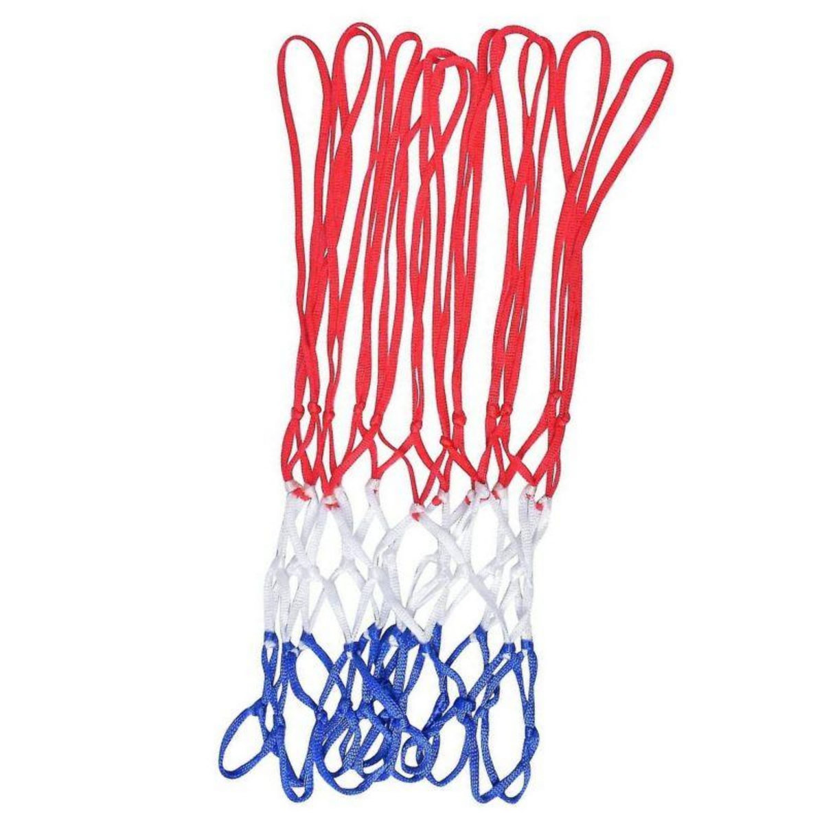 BUMBER Lot de 2 filets de panier de basket-ball - Rouge, blanc, bleu - Adaptabilité universelle et Installation facile