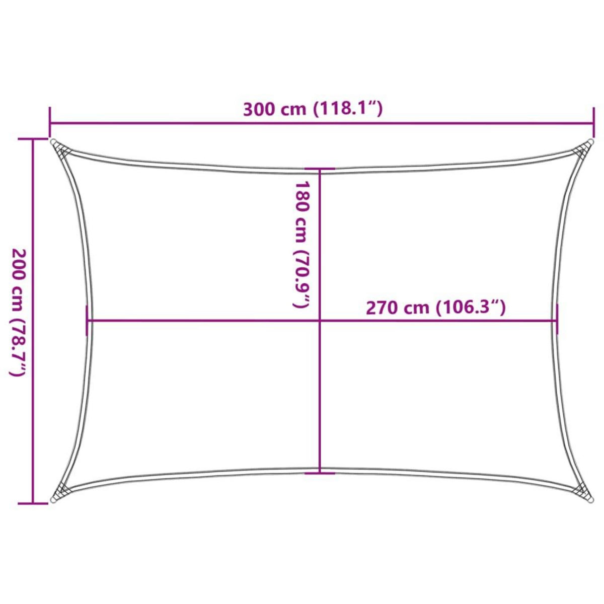 VIDAXL Voile d'ombrage 160 g/m^2 Noir 2x3 m PEHD