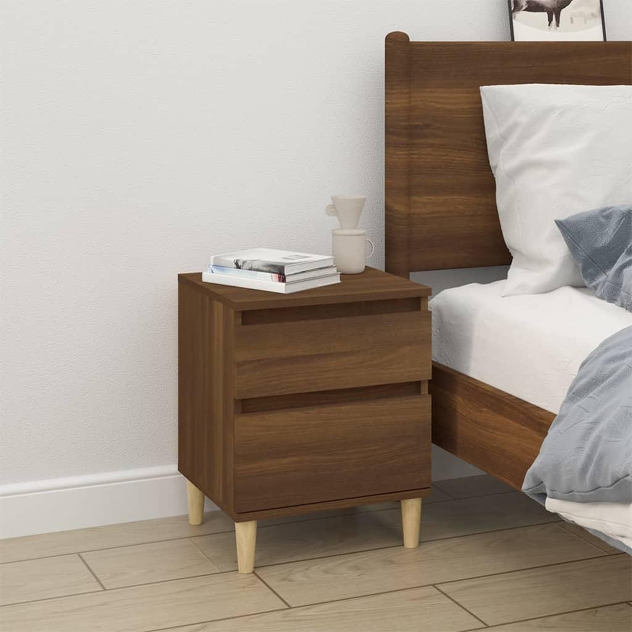 Voir la diapositive 1 : VIDAXL Table de chevet Chene marron 40x35x50 cm