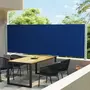 VIDAXL Auvent lateral retractable de patio 160x600 cm Bleu