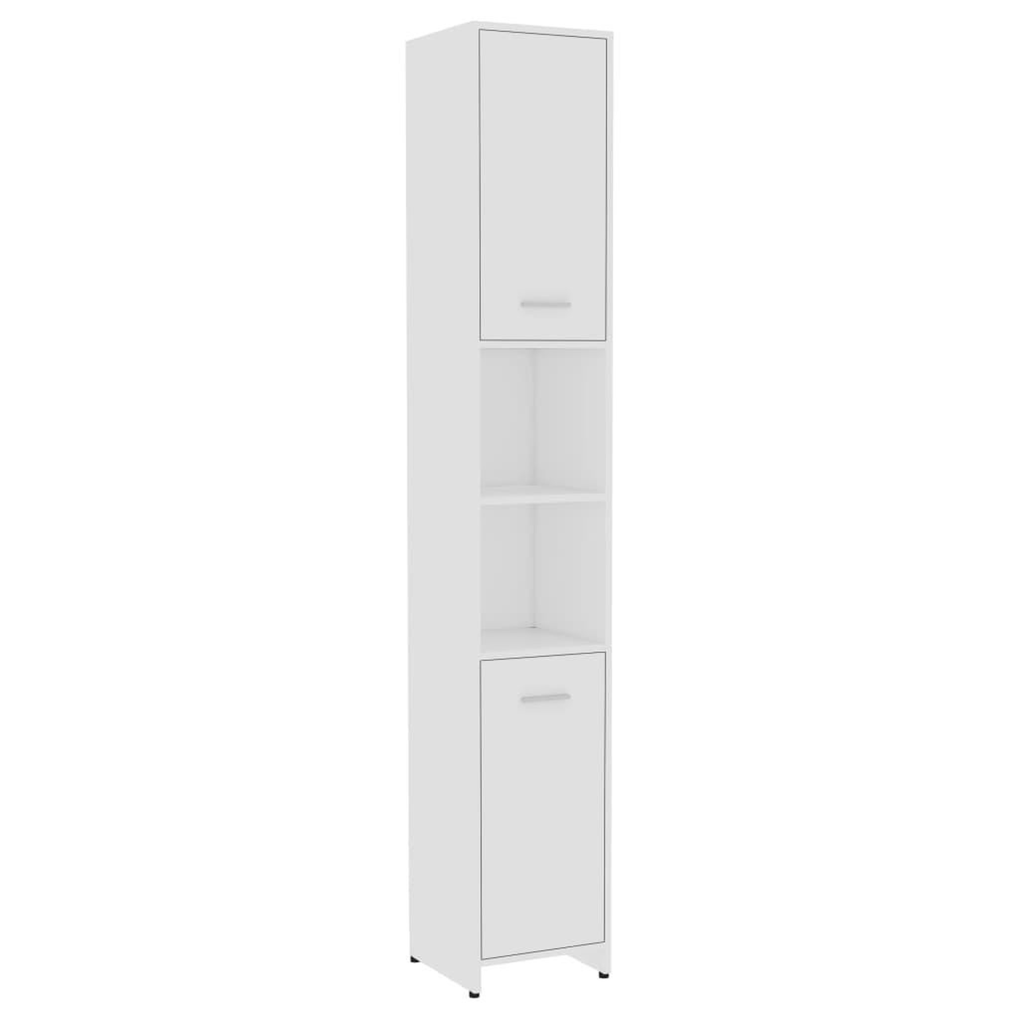 Voir la diapositive 2 : VIDAXL Armoire de salle de bain Blanc 30x30x183,5 cm Bois d'ingenierie