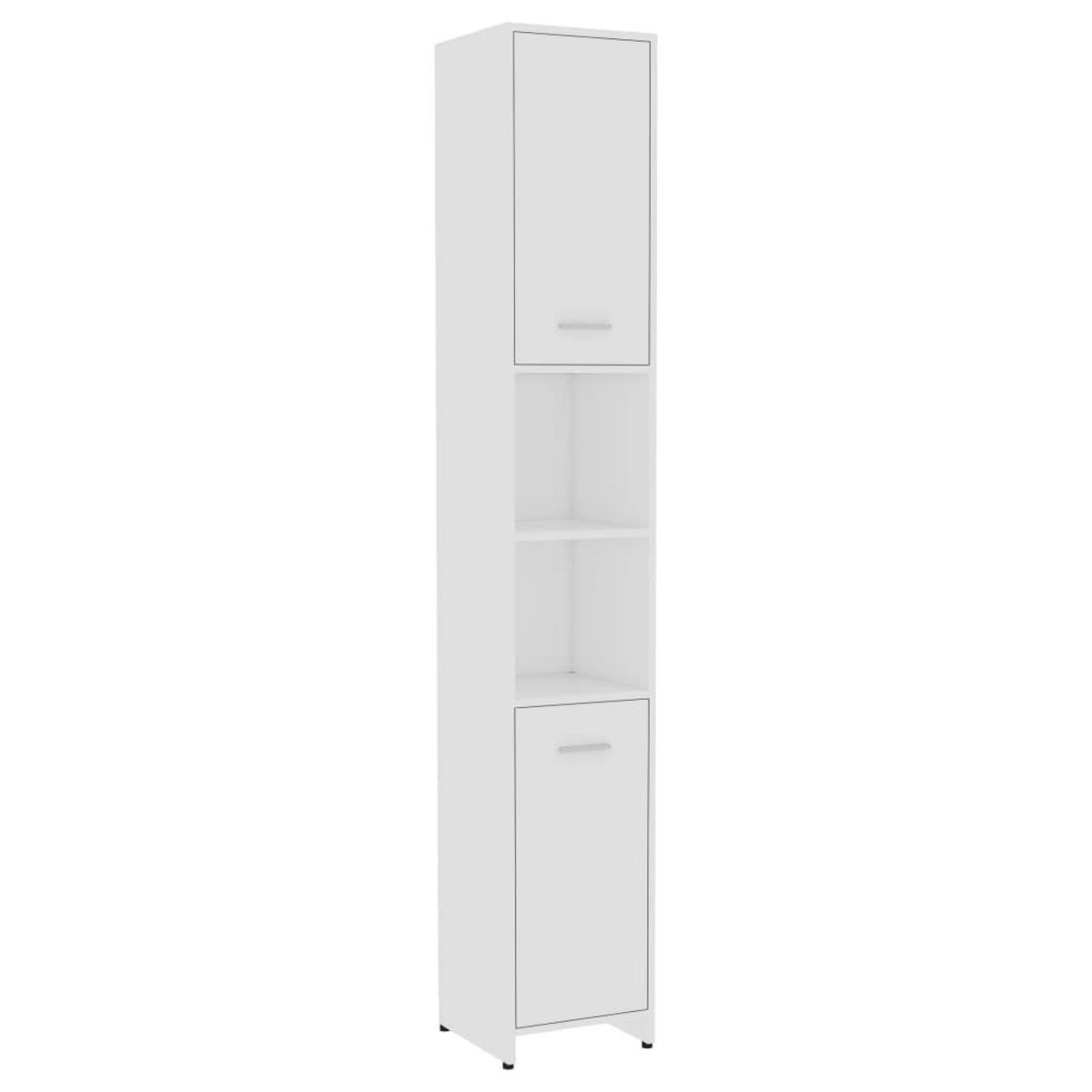 VIDAXL Armoire de salle de bain Blanc 30x30x183,5 cm Bois d'ingenierie